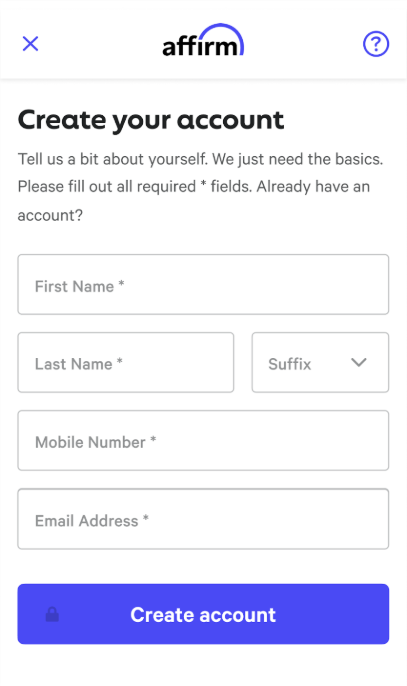 Select Affirm at checkout